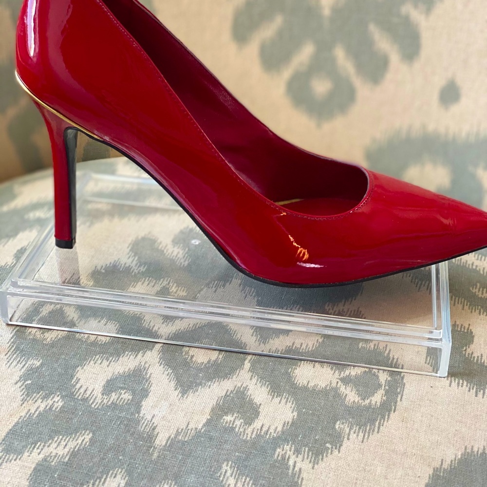 Ralph Lauren red patent leather heels.